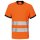 Warnschutz-T-Shirt mit Reflektorstreifen - Orange/Schwarz in 4XL