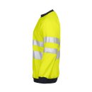 Warnschutz-Sweatshirt mit reflektierenden Streifen - Gelb/Marine in S