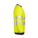 Warnschutz-Sweatshirt mit reflektierenden Streifen - Gelb/Marine in S