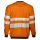 Warnschutz-Sweatshirt mit reflektierenden Streifen - Orange/Schwarz in 3XL