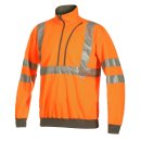 Warnschutz-Sweatshirt mit Reißverschluss und Reflexstreifen - verschiedene Farben