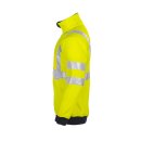 Warnschutz-Sweatshirt mit Reißverschluss und Reflexstreifen - Gelb/Marine in XS