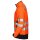 Zweifarbige Warnschutz-Fleecejacke mit Reflex - Orange/Schwarz in 3XL