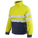 Gefütterte Warnschutz-Arbeitsjacke EN 20471, zweifarbig -...