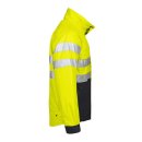 Gefütterte Warnschutz-Arbeitsjacke EN 20471, zweifarbig - Gelb/Marine in XS