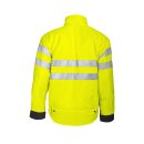 Gefütterte Warnschutz-Arbeitsjacke EN 20471, zweifarbig - Gelb/Marine in XS