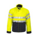 Gefütterte Warnschutz-Arbeitsjacke EN 20471, zweifarbig - Gelb/Schwarz in 3XL