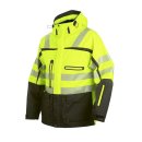 Zweifarbige Warnschutz-Jacke mit abnehmbarer Kapuze - verschiedene Farben