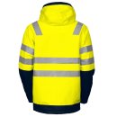 High Visibility Warnschutz-Jacke mit abnehmbarer Kapuze - Gelb/Marine in XS