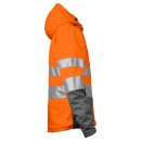 Gefütterte Softshell-Damen-Warnschutzjacke mit Kapuze EN 20471 - verschiedene Farben