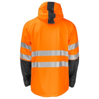 Zweifarbige Warnschutz-Regenjacke mit Reflexstreifen - verschiedene Farben