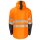 Zweifarbige Warnschutz-Regenjacke mit Reflexstreifen - Orange/Schwarz in 4XL