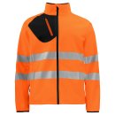 Warnschutz-Softshell-Jacke EN 20471 Klasse 3 - Orange/Schwarz in 4XL