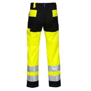 Zweifarbige Warnschutz-Arbeitshose mit Reflektorstreifen - verschiedene Farben