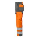 Zweifarbige Warnschutz-Arbeitshose mit Reflektorstreifen - Orange/Grau in 156