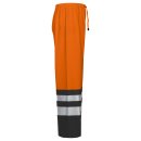 Warnschutz-PU-Regenhose mit Reflexstreifen - Orange/Black in 3XL