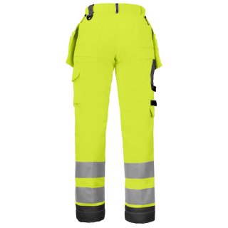 Zweifarbige Damen-Warnschutz-Arbeitshose mit Knieverstärkung - verschiedene Farben