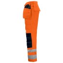 Warnschutz-Arbeitshose zweifarbig reflektierend - Orange/Schwarz in 120