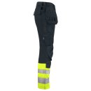 Worker-Bundhose mit Hängetaschen und Reflexstreifen - Gelb/Schwarz in 116