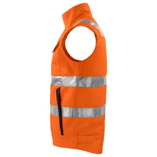 Warnschutz-Weste mit Reißverschluss und Taschen - verschiedene Farben