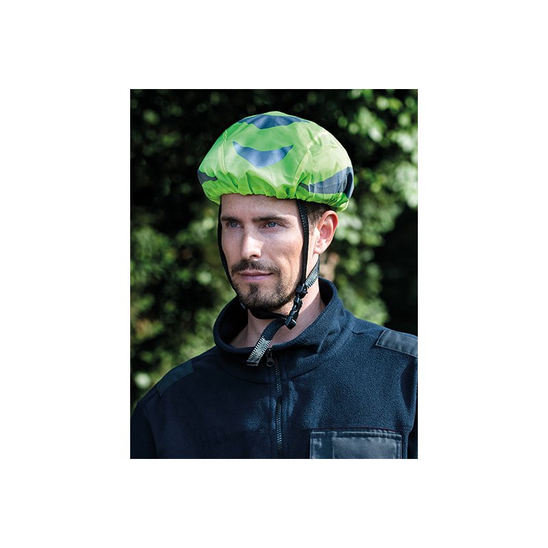 Regenschutz Fahrrad Helm Cover Sichtschutz Reflektierend Helmüberzug Neon Sicher 