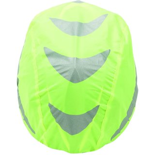 Fahrradhelm Regenüberzug - Helmüberzug neongelb mit Reflektorstreifen