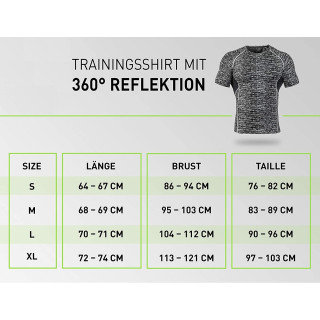 Reflektierendes Sport-/Trainings-/Funktions-Shirt - verschiedene Farben