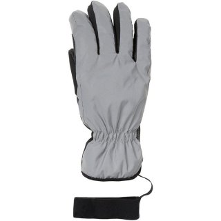 Gefütterte reflektierende Winter-Handschuhe - Silber-reflektierend L