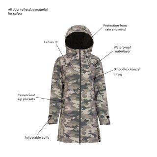 € voll Camouflage Damen-Regenmantel 125,95 reflektierend,