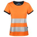 Damen-Warnschutz-T-Shirt EN20471 mit Reflektorstreifen -...