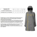 Reflektierender Damen-Mantel / Reflektor-Parka silber-grau mit abnehmbarer Kapuze