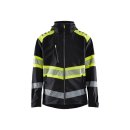 Leichte Warnschutz Softshell-Jacke Klasse 1 – schwarz/gelb-3XL