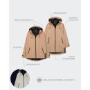 Regenmantel / Regenjacke voll reflektierend in beige-braun – Damen & Herren