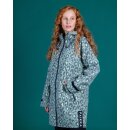 Grüner reflektierender Damen-Regenmantel / Regenjacke in LEO-Grün