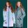 Grüner reflektierender Damen-Regenmantel / Regenjacke in LEO-Grün