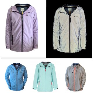 Reflektierende Damen-Windjacke / leichte Sommerjacke mit Kapuze – verschiedene Farben