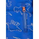 Kinder-Winter-Steppjacke blau-reflektierend mit Dino-Motiv
