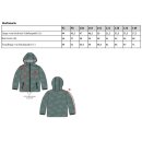 Kinder-Winter-Steppjacke grün-reflektierend mit Traktor-Muster