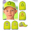 Neon-gelbe Kinder-Cap mit Tiermotiv und Reflex-Aufdruck