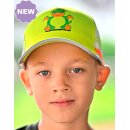 Neon-gelbe Kinder-Cap mit Tiermotiv und Reflex-Aufdruck