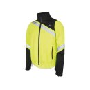 Sportliche, wasserdichte gelb-schwarze Fahrradjacke mit...