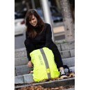 Rucksack-Regenüberzug / Regenschutzhaube gelb mit...