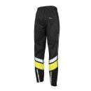 Sportliche, wasserdichte schwarz-gelbe Regenhose mit...