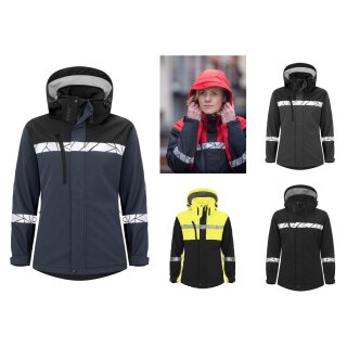 Projob 7417 Damen-Softshelljacke mit Reflexstreifen EN17353 – verschiedene Farben