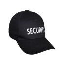 Schwarze Cap mit silber-reflektierendem Security Aufdruck...