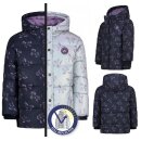 Kinder-Winter-Steppjacke dunkelblau-lila reflektierend...