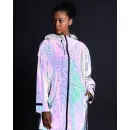 Brauner reflektierender Damen-Regenmantel / Regenjacke in...