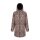 Brauner reflektierender Damen-Regenmantel / Regenjacke in LEO-Braun mit reflektierendem Regenbogeneffekt