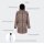 Brauner reflektierender Damen-Regenmantel / Regenjacke in LEO-Braun mit reflektierendem Regenbogeneffekt