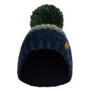 Gestrickte Kinder-Wintermütze mit Reflexgarn und Bommel  – verschiedene Farben